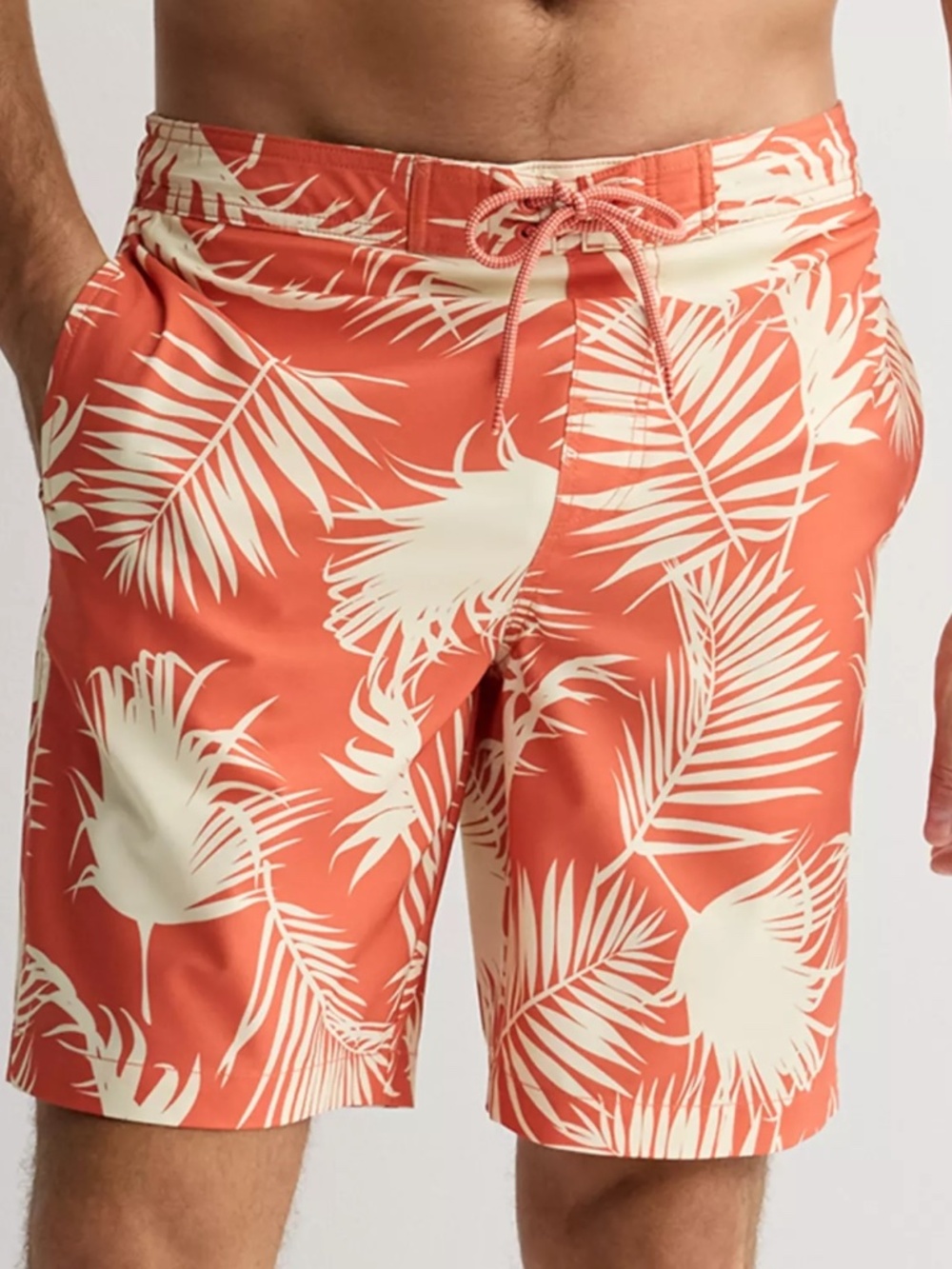 Trinity Coast Men's Boardshorts Sz M Orange Palm Swim Trunks